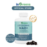 inGreens Liposomal NAD+ 1800mg – NR, Resveratrol & TMG, 180 Softgels