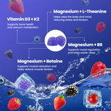 inGreens Magnesium Glycinate Gummies 6-in-1 | Magnesium 141mg, L-Theanine 200mg, B6, D3, K2 & Betaine | 120 Gummies (60 Servings) | Sleep, Stress Relief & Focus