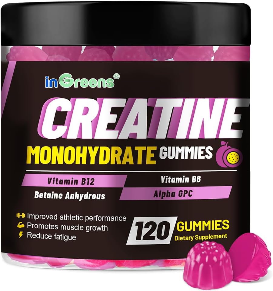 Creatine Monohydrate Gummies 6g for Men & Women 120 Count