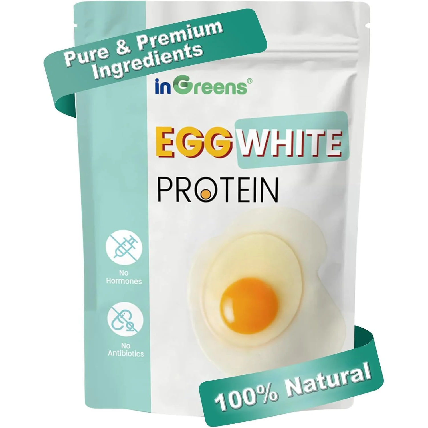 inGreens Dried Egg White Protein Powder - Unflavored | 10oz, Gluten-Free, Non-GMO, Soy-Free - Versatile for Baking & Cooking