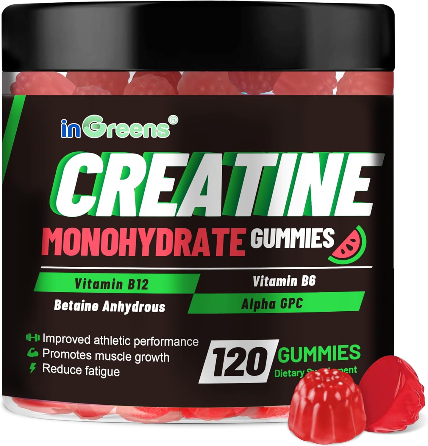 Creatine Monohydrate Gummies 6g for Men & Women 120 Count
