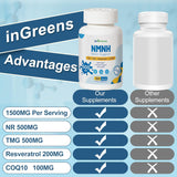 500mg NMNH, NMN Supplement Alternative with NR,