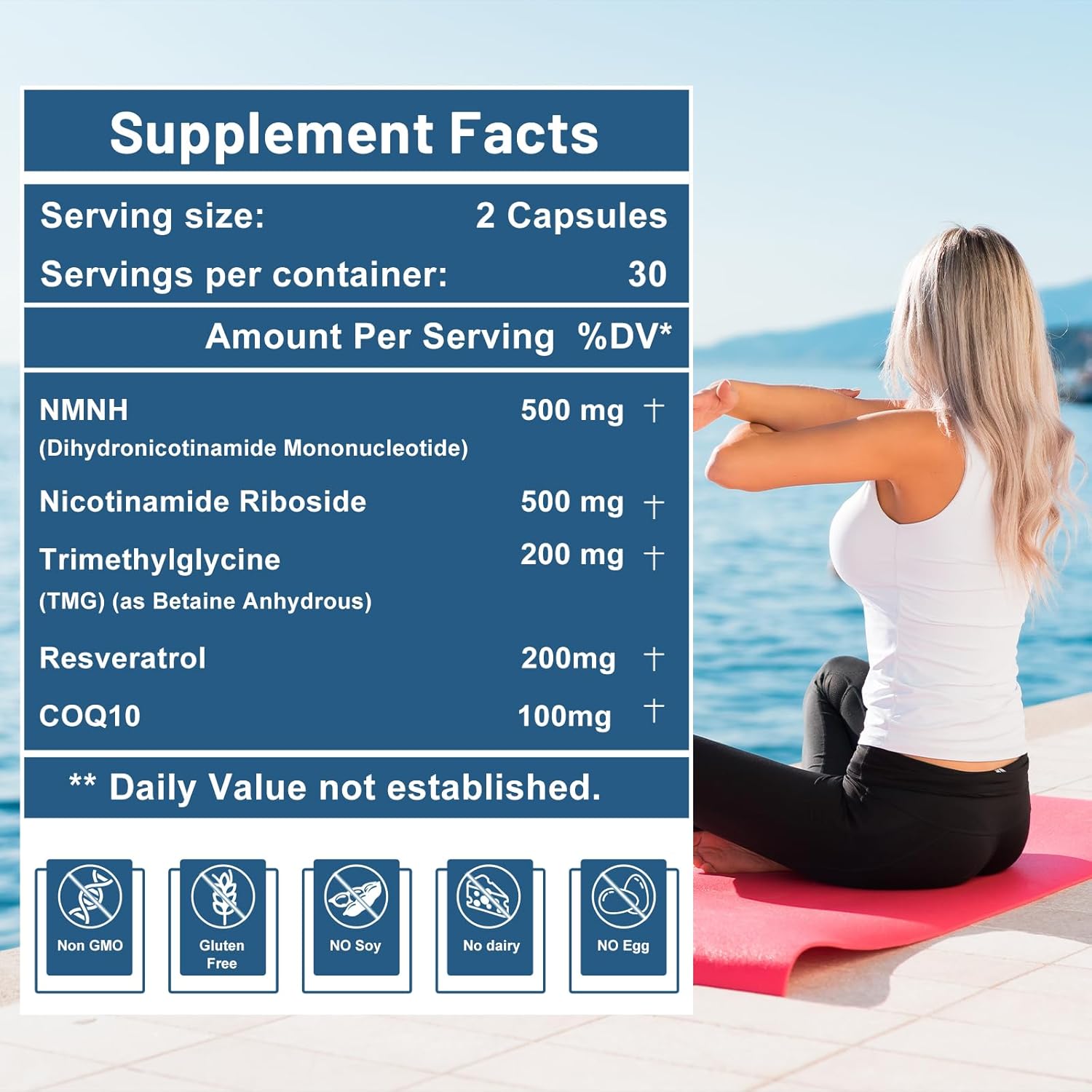 500mg NMNH, NMN Supplement Alternative with NR,