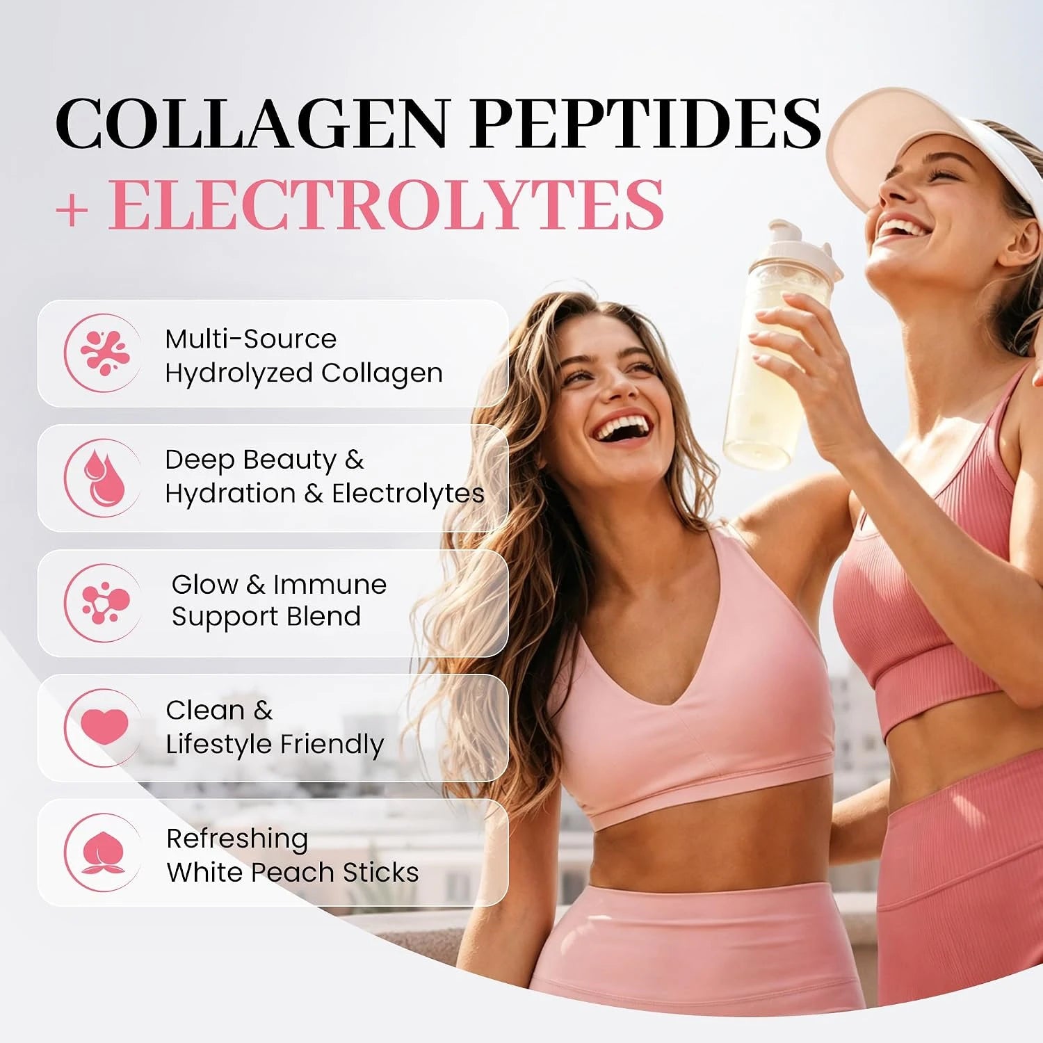 inGreens Multi Collagen Peptides Powder – White Peach, 30 Sticks