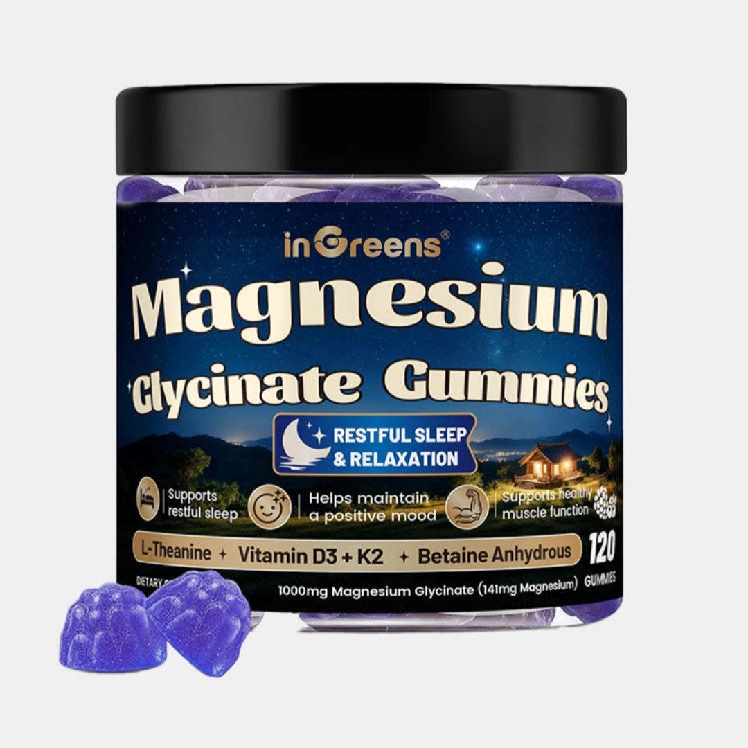 inGreens Magnesium Glycinate Gummies – 141mg, Berry, 120 Count