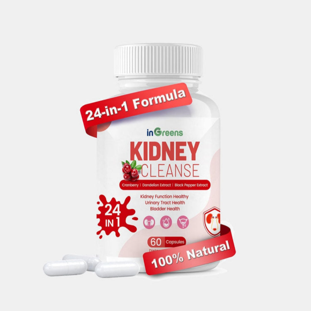 inGreens Kidney Wellness Complex 24 Herbs – Cranberry & Astragalus, 60 Capsules
