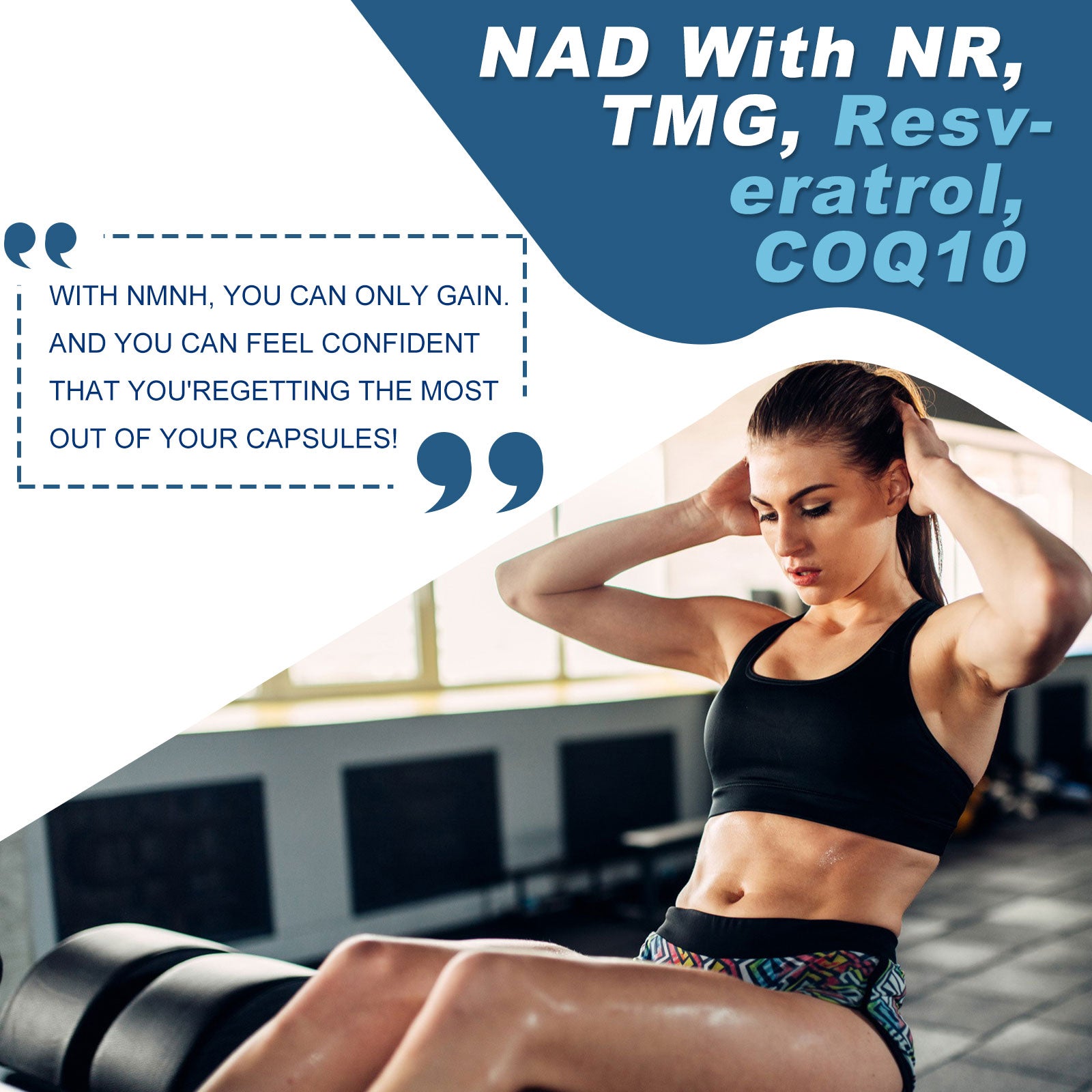 inGreens NMNH 600mg with NR, TMG, Resveratrol & CoQ10 - NAD+ Booster