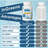 inGreens NMNH 600mg with NR, TMG, Resveratrol & CoQ10 - NAD+ Booster