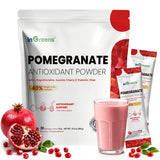 inGreens Pomegranate Powder - Sugar Free Antioxidant Drink Mix | with 40% Ellagic Acid, L-Ergothioneine, Vitamin C & Prebiotic Fiber - 30 Stick Packs