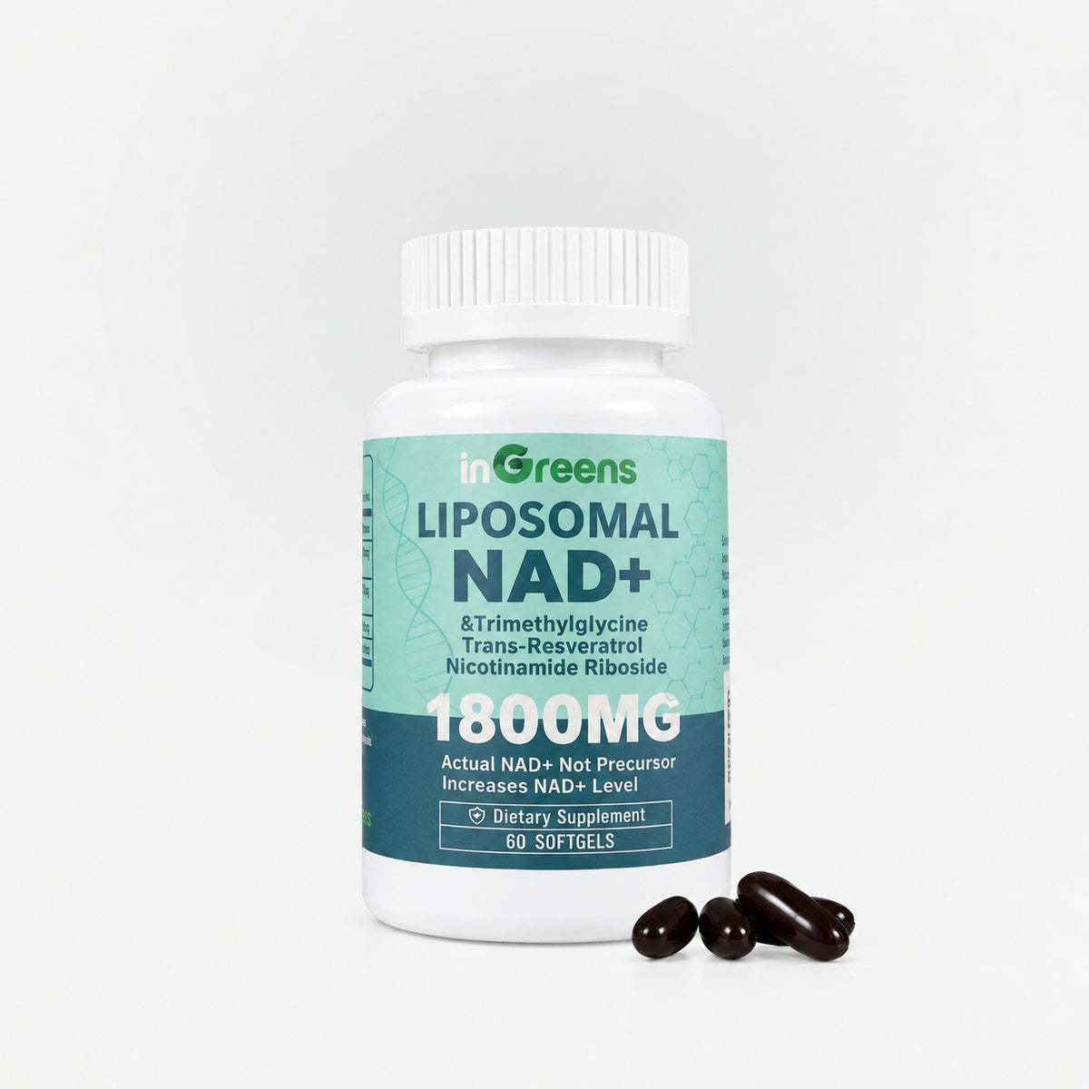 inGreens Liposomal NAD+ 1800mg – NR, Trans-Resveratrol & TMG