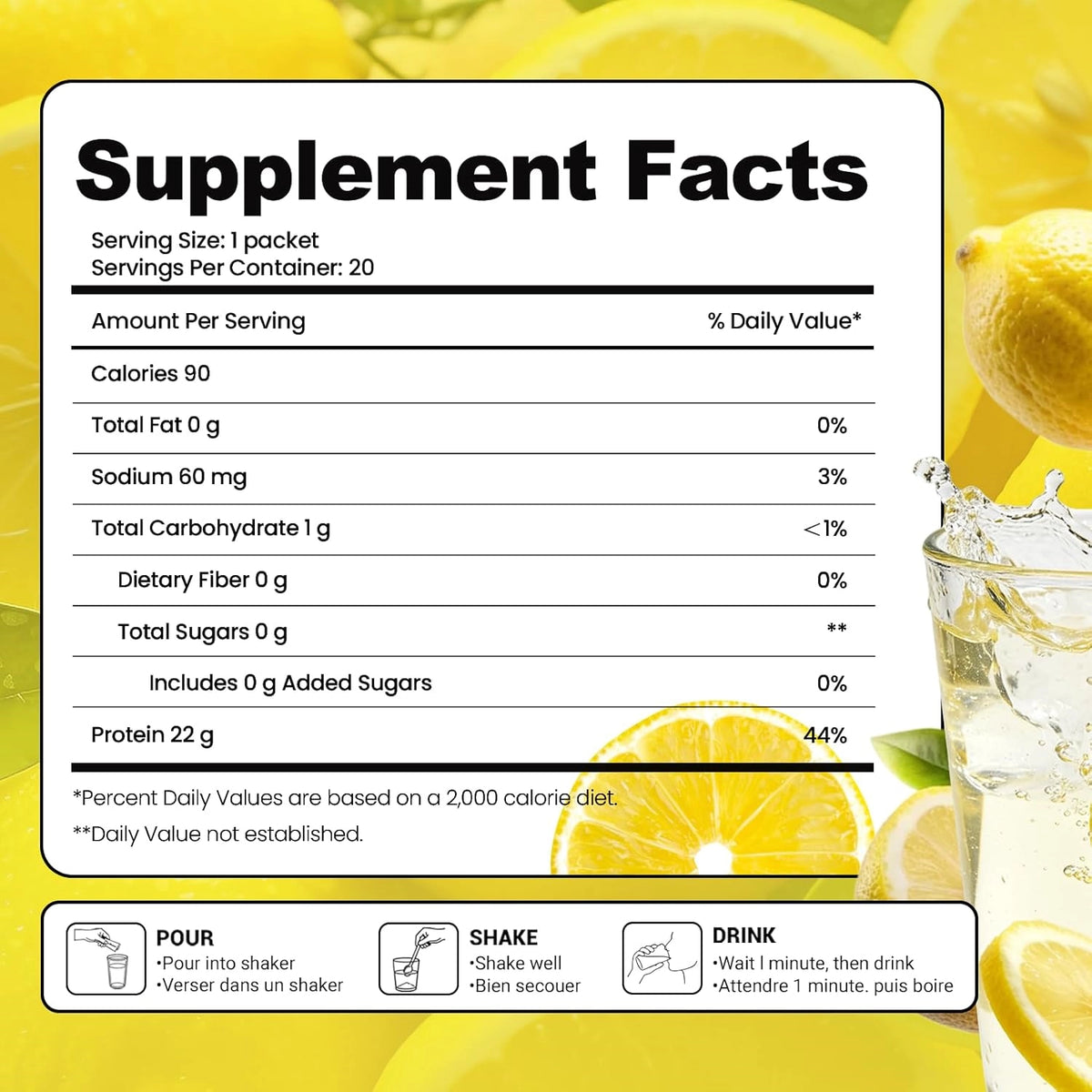 inGreens Clear Whey Protein Isolate – Lemon, 22g Protein, 20 Packets