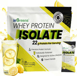 inGreens Clear Whey Protein Isolate – Lemon, 22g Protein, 20 Packets