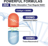 inGreens Liposomal NAD+ 900mg – Trans-Resveratrol 300mg, Softgels