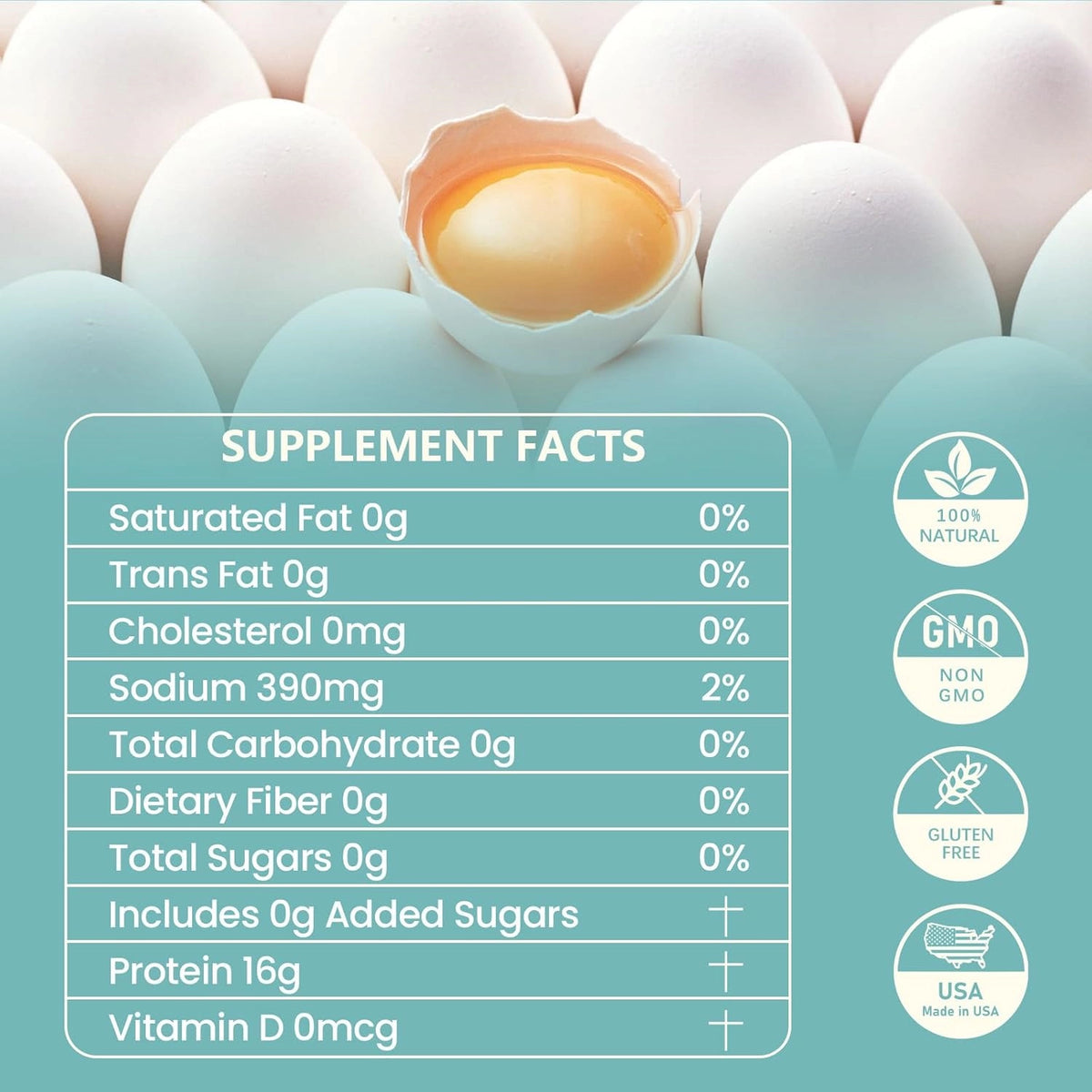 inGreens Dried Egg White Protein Powder – Unflavored, 10oz