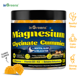 inGreens Magnesium Glycinate Gummies 6-in-1 | Magnesium 141mg, L-Theanine 200mg, B6, D3, K2 & Betaine | 120 Gummies (60 Servings) | Sleep, Stress Relief & Focus