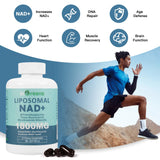 inGreens Liposomal NAD+ 1800mg – NR, Resveratrol & TMG, 180 Softgels