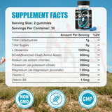 inGreens L-Glutamine Gummies – 1000mg, Lime Grapefruit, 240 Count