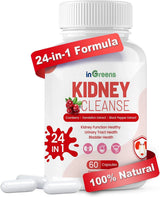 inGreens Kidney Wellness Complex 24 Herbs – Cranberry & Astragalus, 60 Capsules