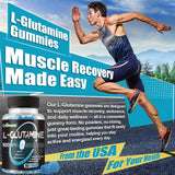 L-Glutamine Gummies 1000mg - with BCAA, Potassium, Magnesium & Vitamin C | Muscle Recovery & Endurance Support for Men & Women - Lime Grapefruit, 240 Count - by inGreens