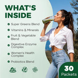 inGreens Super Greens Powder – Collagen, Probiotics & Spirulina, 30 Packets