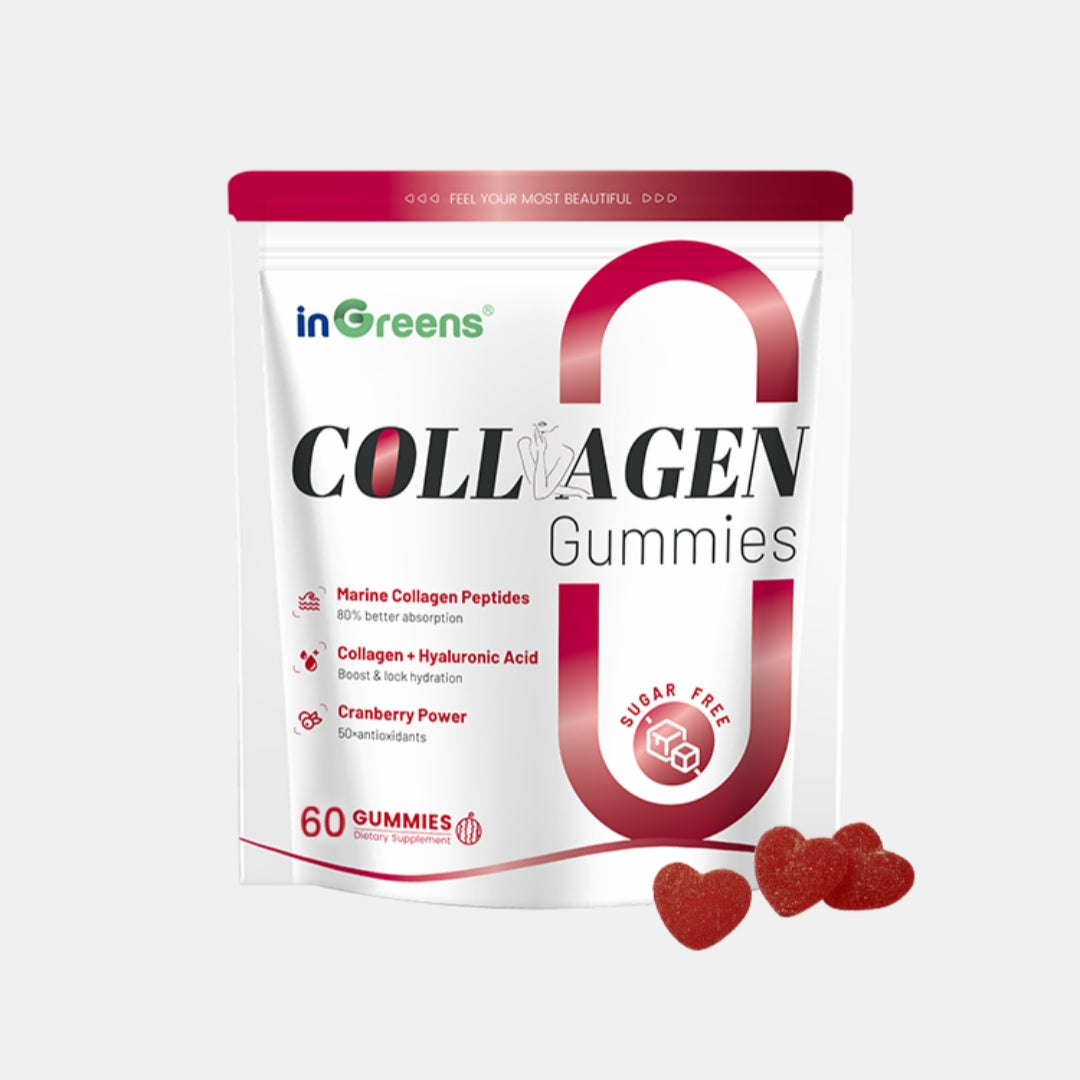 inGreens Marine Collagen Gummies 5000mg – Biotin, Vitamin C & Hyaluronic Acid