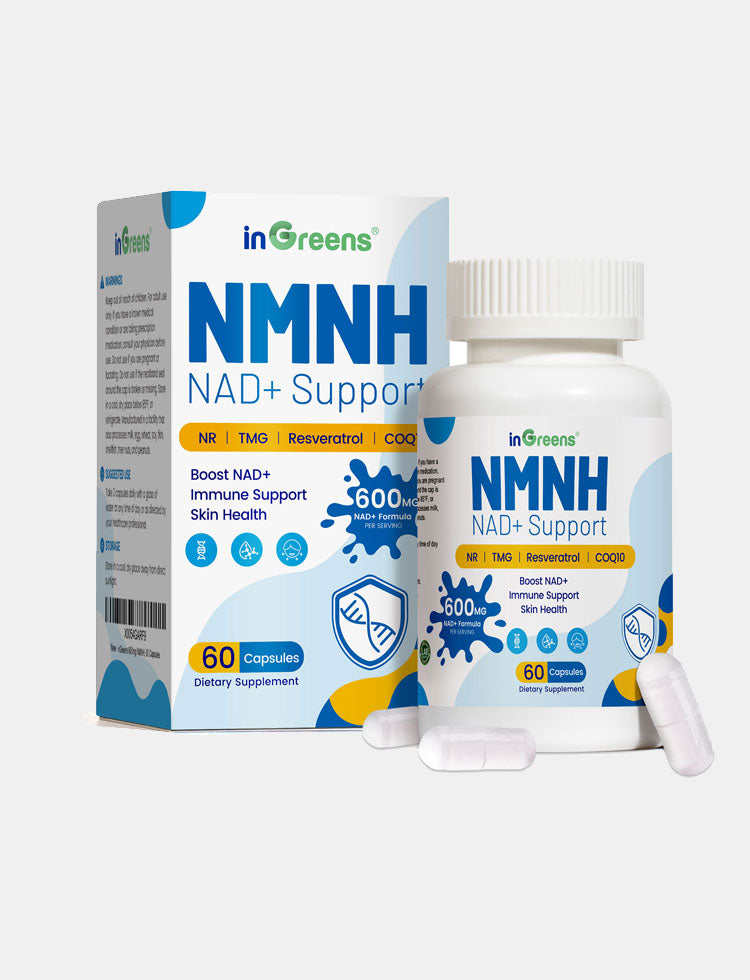 inGreens NMNH 600mg with NR, TMG, Resveratrol & CoQ10 - NAD+ Booster