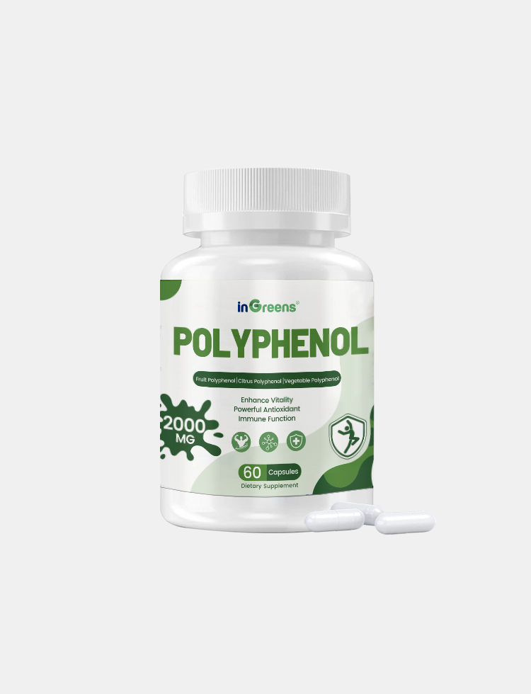 25-in-1 Polyphenols Supplement, 2000MG Powerful Antioxidants & Polyphenol for Age Defense, Polyphenol Superfood, Quercetin, Resveratrol, Plant-Based & Energy, Immune Support