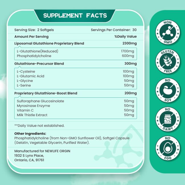 2800 MG Liposomal Glutathione Supplement - Image 3