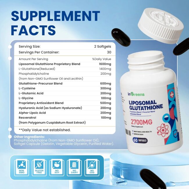 2700 MG Liposomal Glutathione Supplement - Image 4